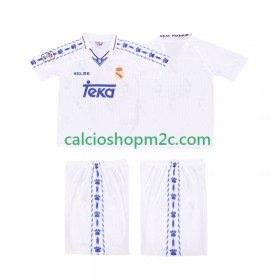 Real Madrid Retro Bambino Maglia Prima 1996/1997 Manica Corta